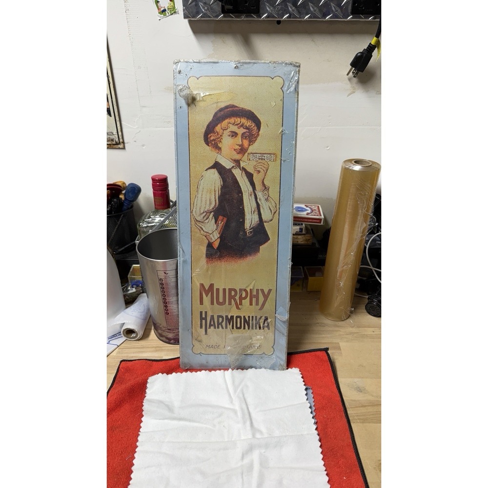 Vintage 1974 Murphy Harmonikaβ Metal Advertising Sign 19Ρ
7